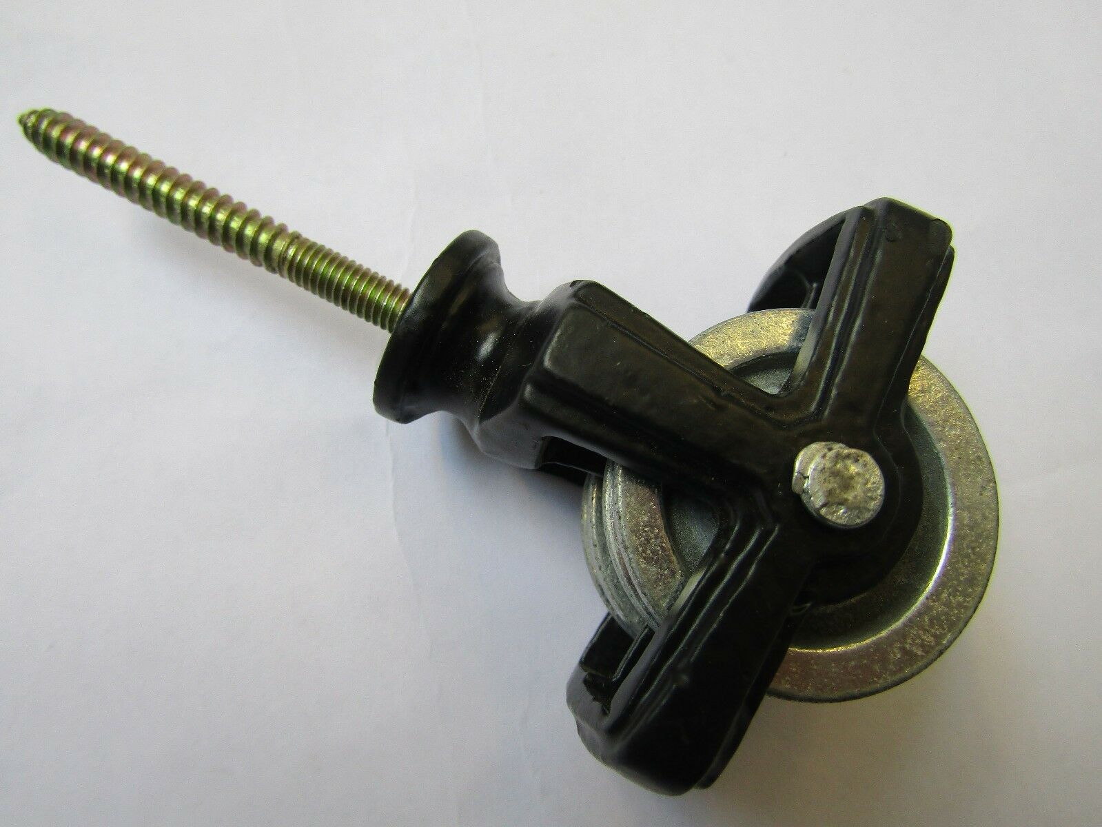 Screw In Ceiling Airer Double Pulley Black.