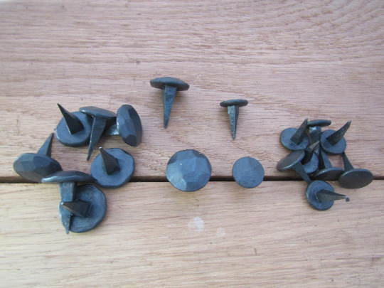 Pack of 10 HANDFORGED IRON blacksmith Door studs nails old vintage retro rustic door Furniture wood arts crafts studs.