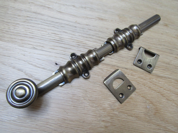 9inch Architectural Dutch Bolt Antique Brass.