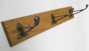Antique Iron Dutch 7 Hook Coat Rail 98cm.
