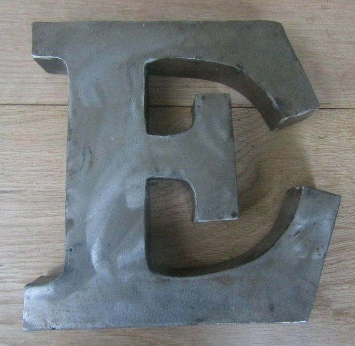 8inch Large Rustic Steel Letter E.