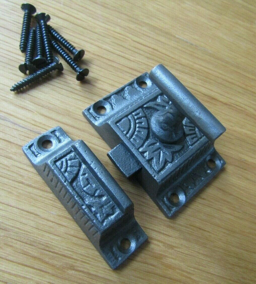 East Lake Cupboard Catch T Pattern Pattern Antique Iron.
