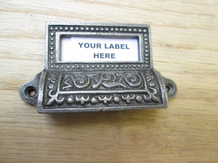 Edwardian Filing Cabinet Card Holder.