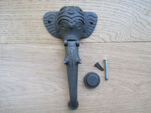Elephant Trunk Door Knocker Antique Iron.