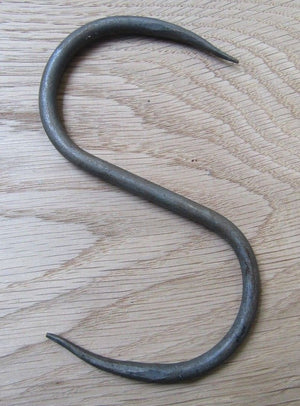 Antique Iron Handforged Extra Large S hook.
