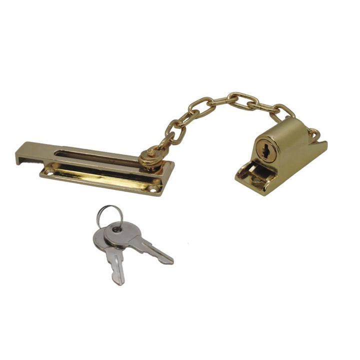 Extra Security Locking Door Chain Brass Plated.
