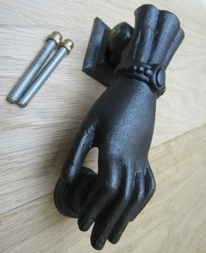 Female Hand Door Knocker Antique Iron.