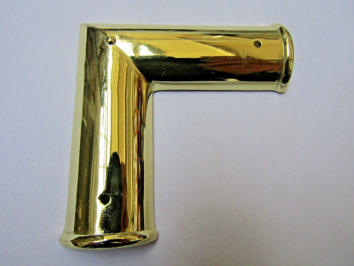 Flat Round End Corner Polished Brass.