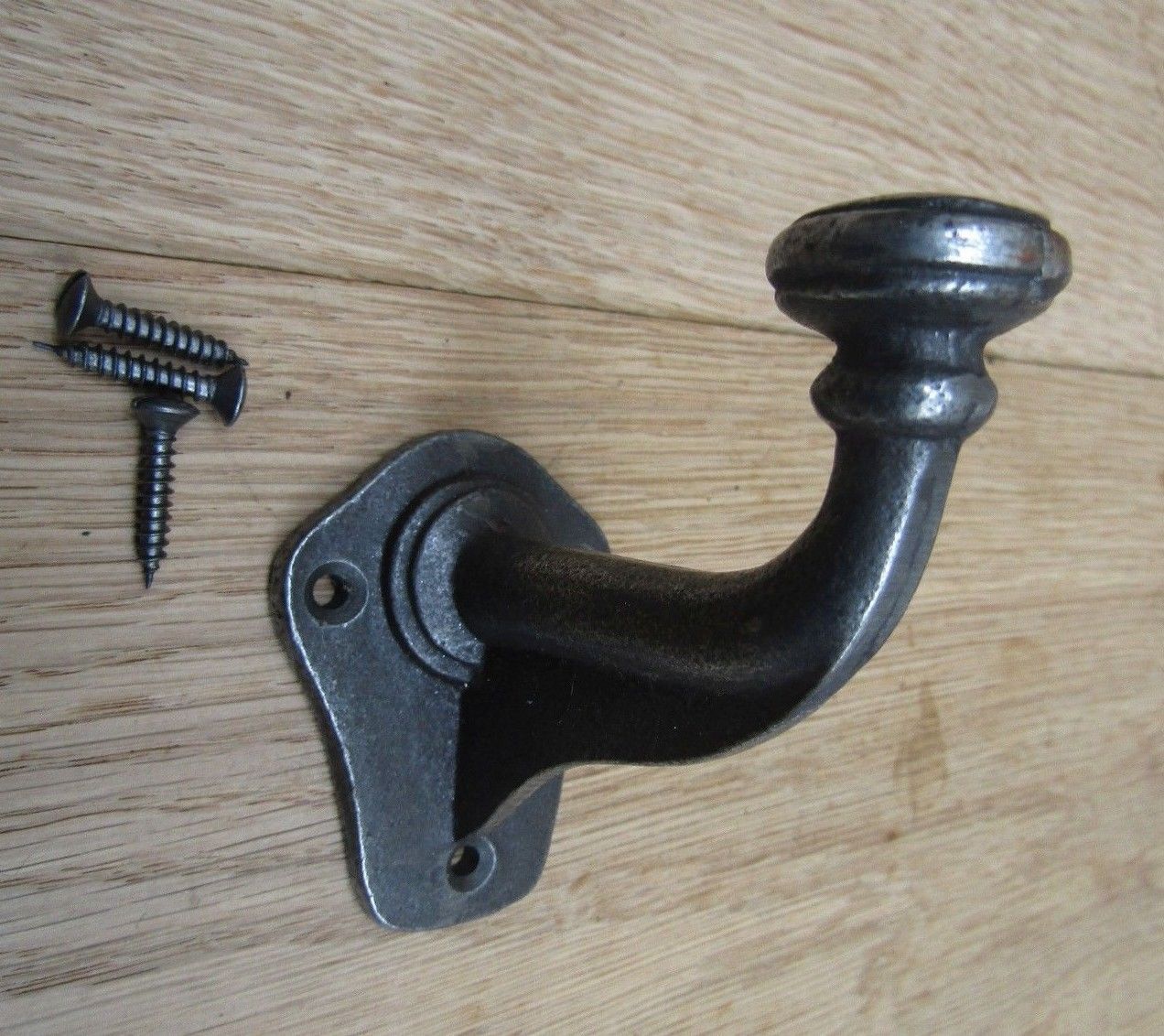 Pack of 3 Flat Top End Larder Robe Hook Antique Iron.
