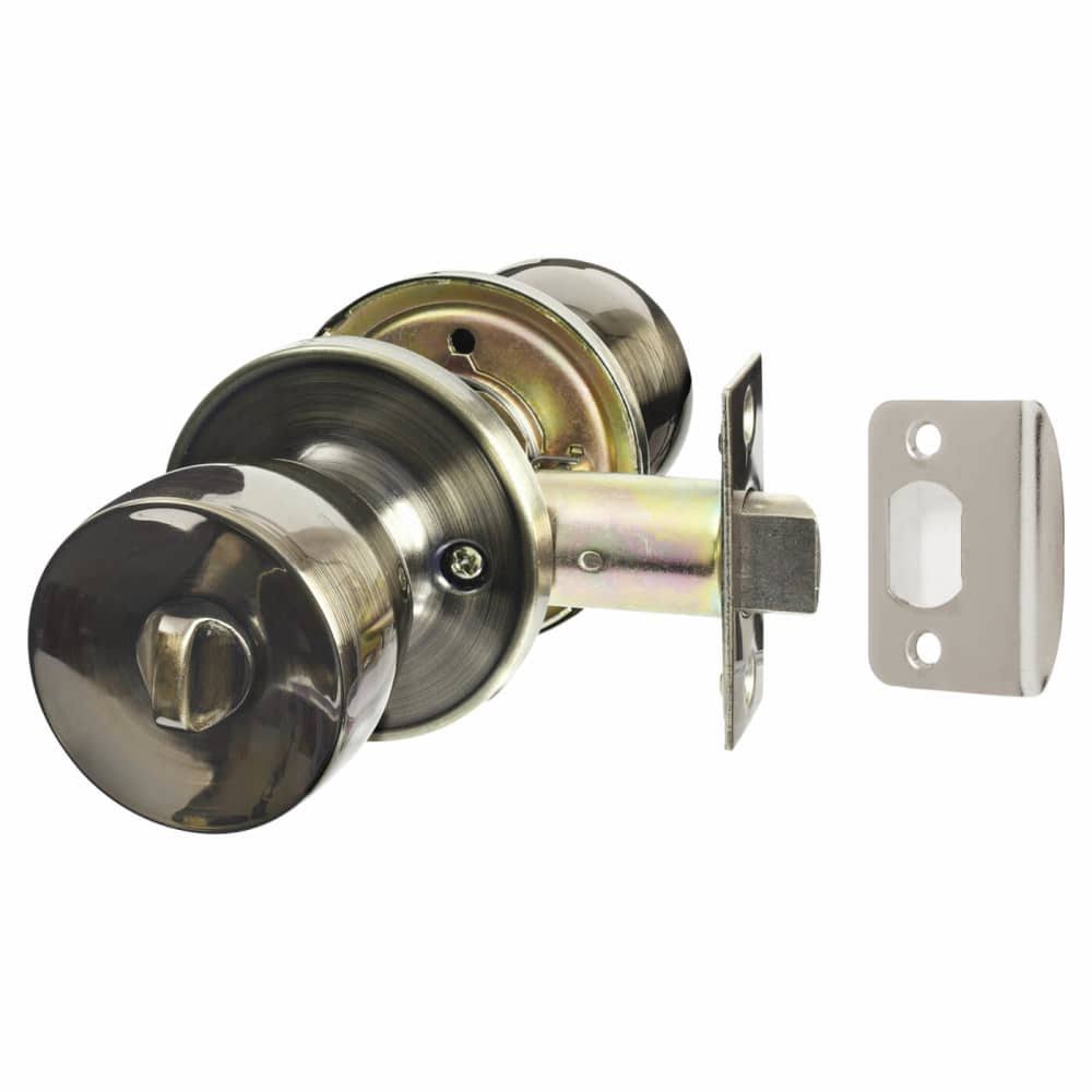 Flat top Mortice Bathroom Door Knob Set Antique Brass.