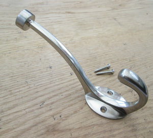 Pack Of 5 Flat Top Retro Coat Hooks Satin Nickel.