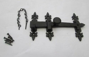 Fleur de lys bar latch Black Antique.