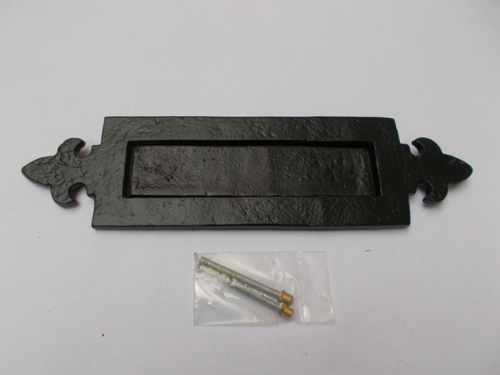 Fleur De Lys Letter Plate Black Antique.