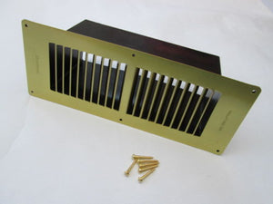 Floor Air Vent Lacquered Brass.