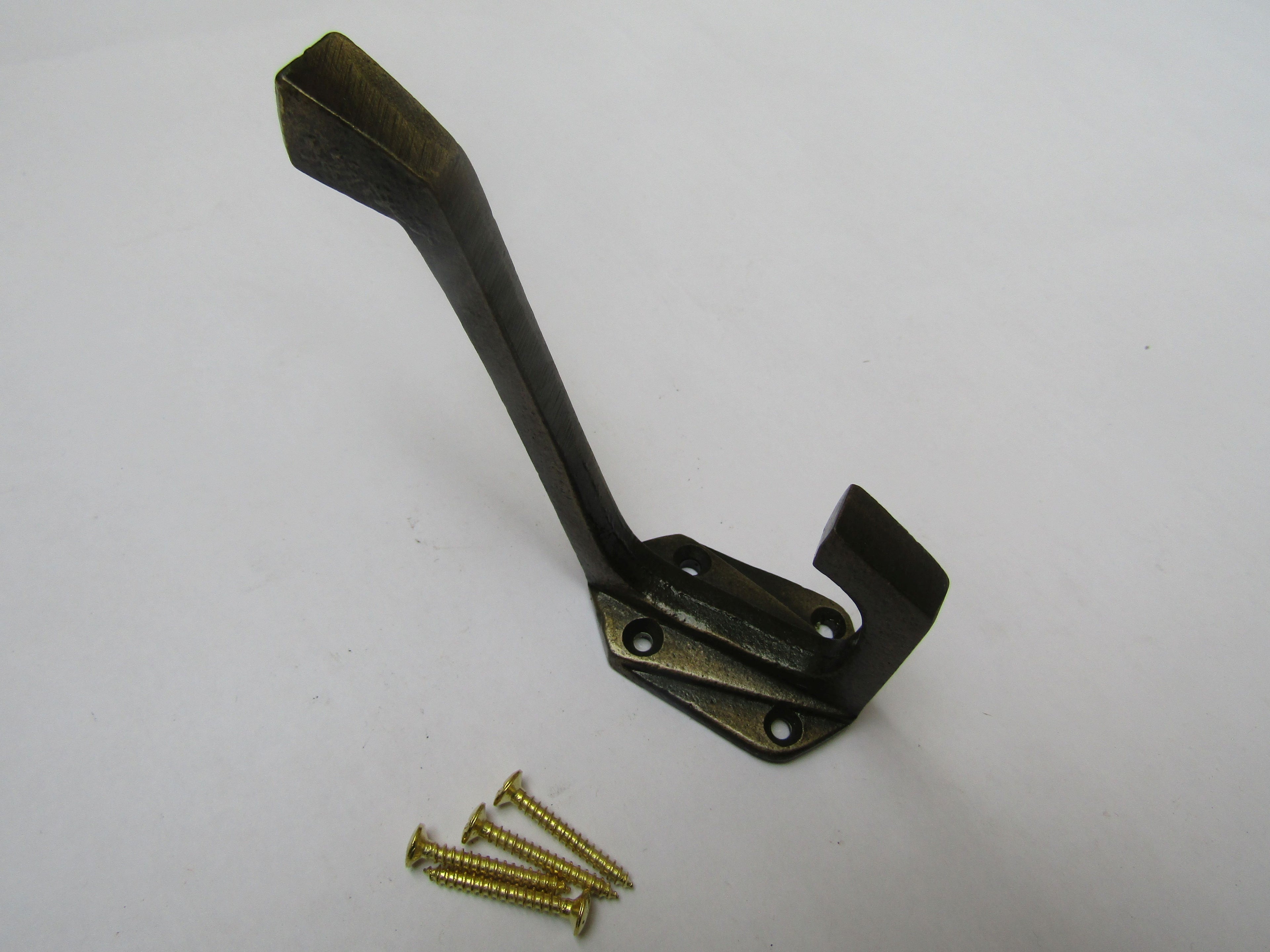 Geometric Coat Hook Antique Brass.