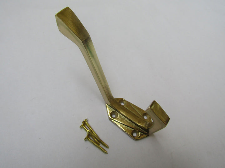 Pack Of 5 Geometric Coat Hooks Brass.