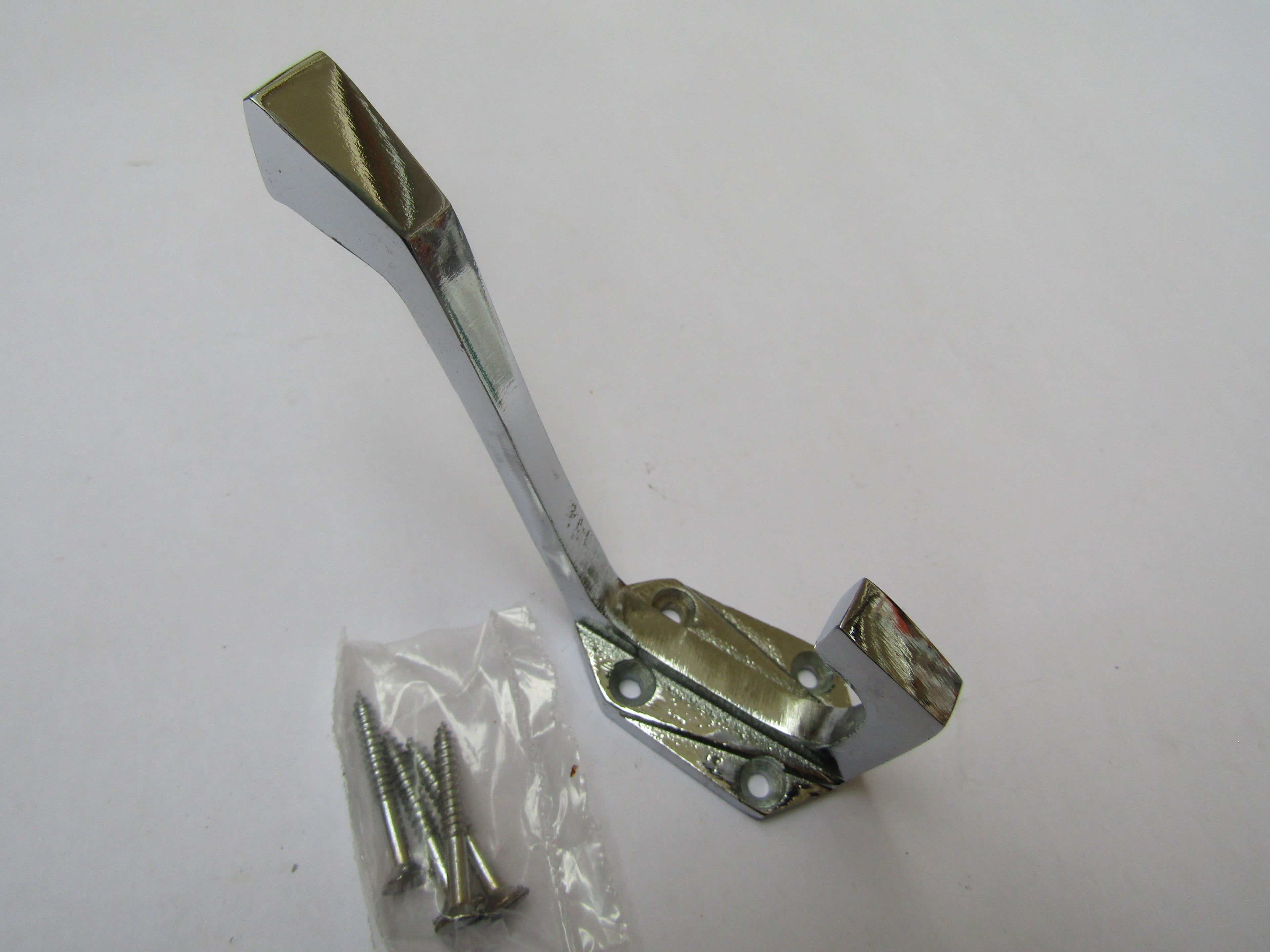 Pack Of 5 Geometric Coat Hooks Chrome.