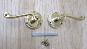 Pair Of Georgian Lever On Rose Door Handles.