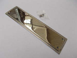 Plain Georgian Polished Chrome Finger Plate.