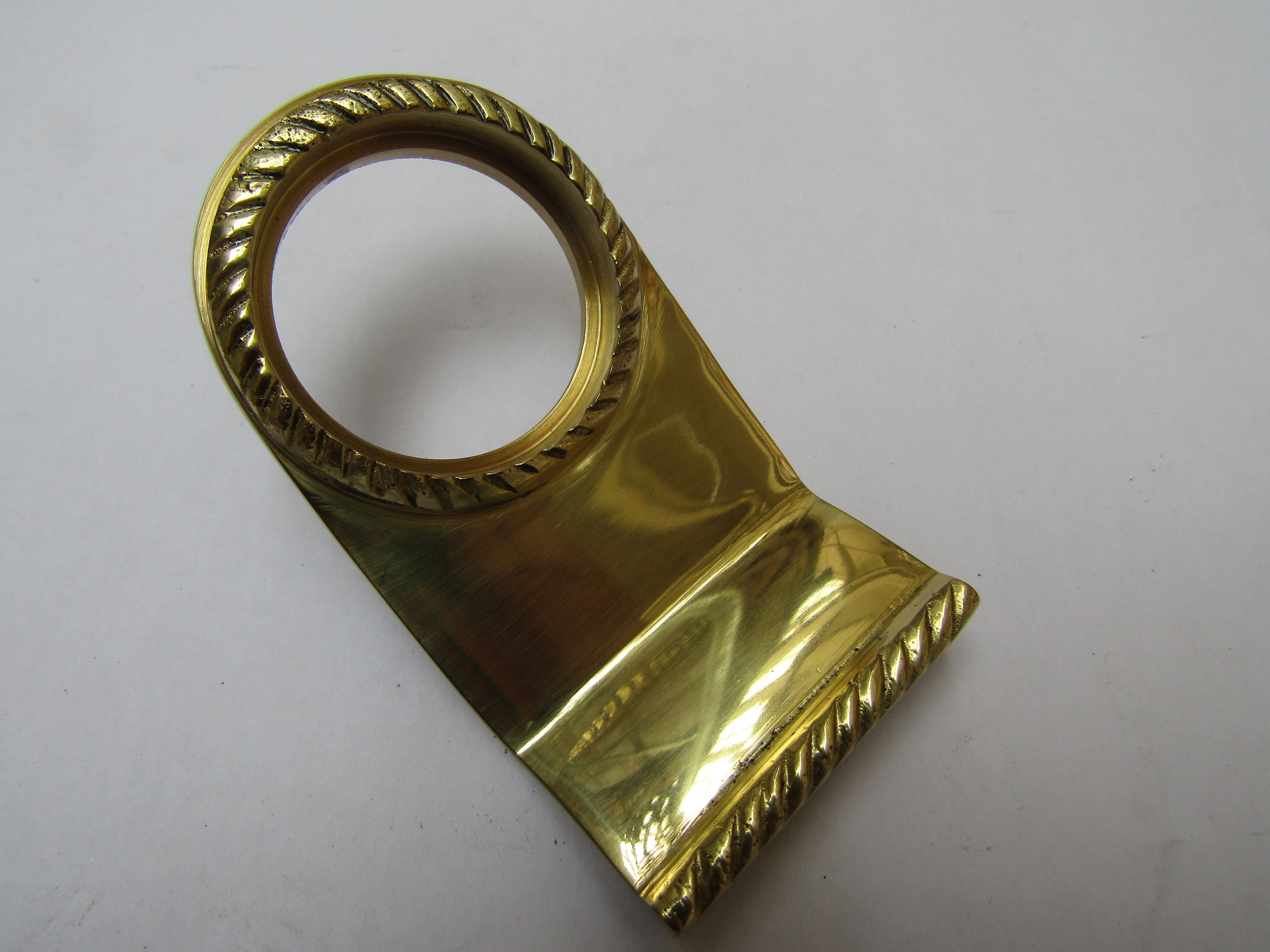 Georgian Door Cylinder Pull Polished Brass.