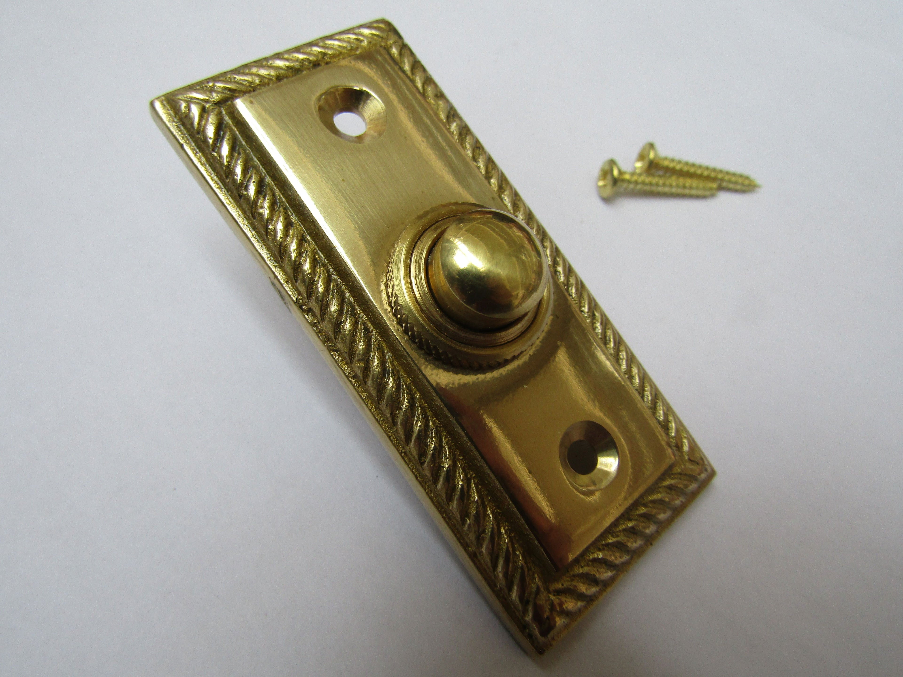 Georgian Bell Push Polished Brass.