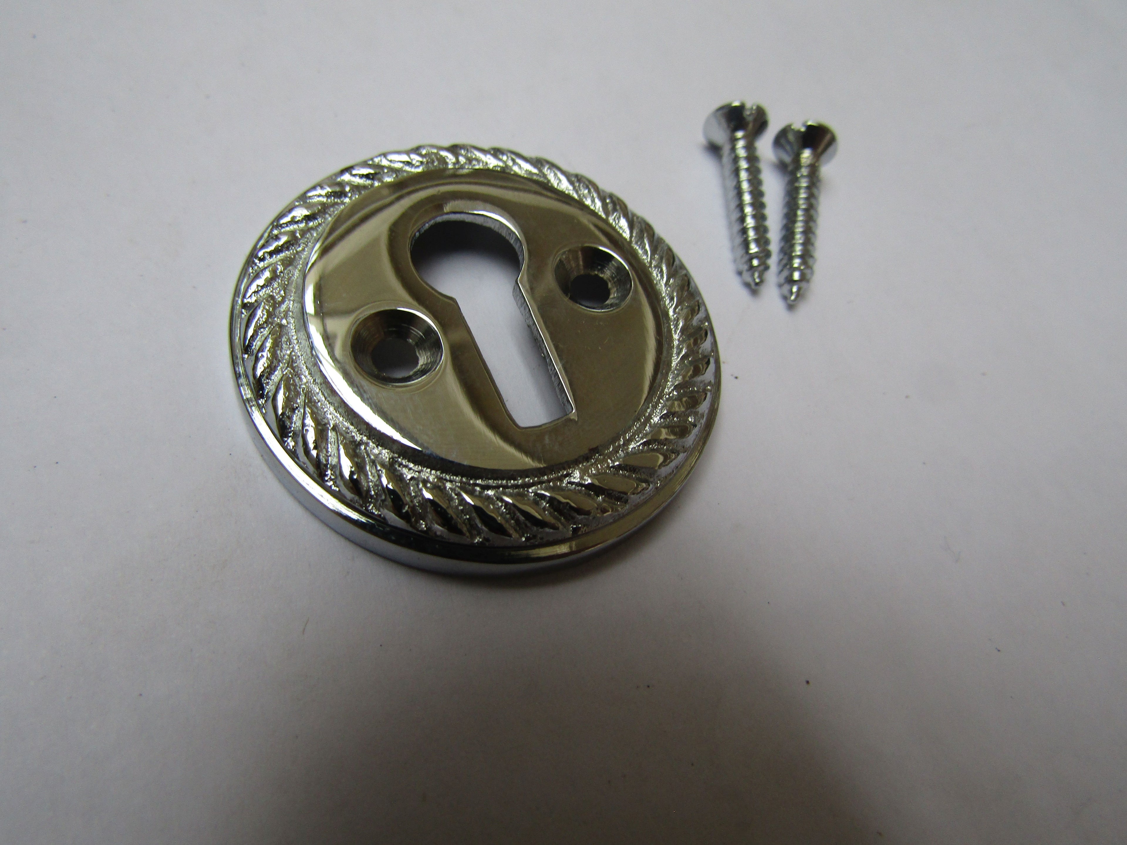 Georgian Open Escutcheon Polished Chrome.