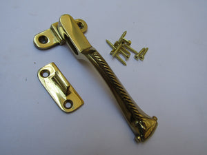Georgian Wedge Fastener Polished Brass.