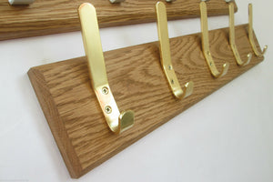 Gold Cloakroom Coat Hook Rail.