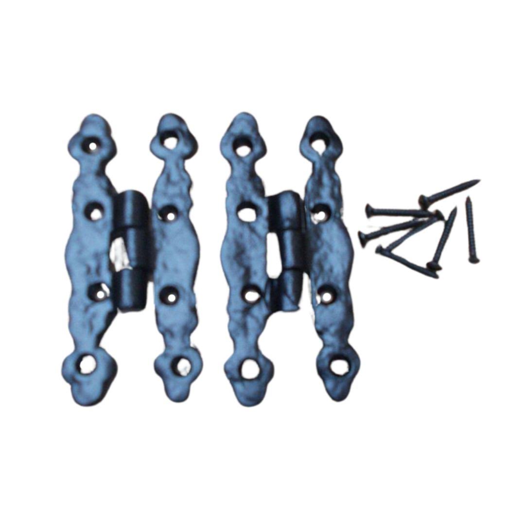 Pair of 4inch Ornate H Hinges.