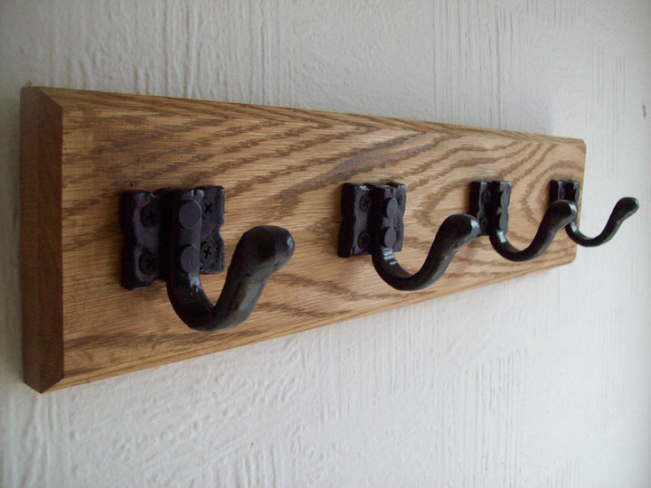 Black Antique Gothic Robe 8 Hook Coat Rail 88cm.