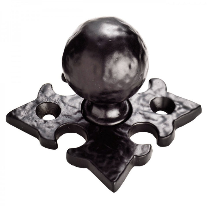 28mm Gothic Knob Handle Black Antique.