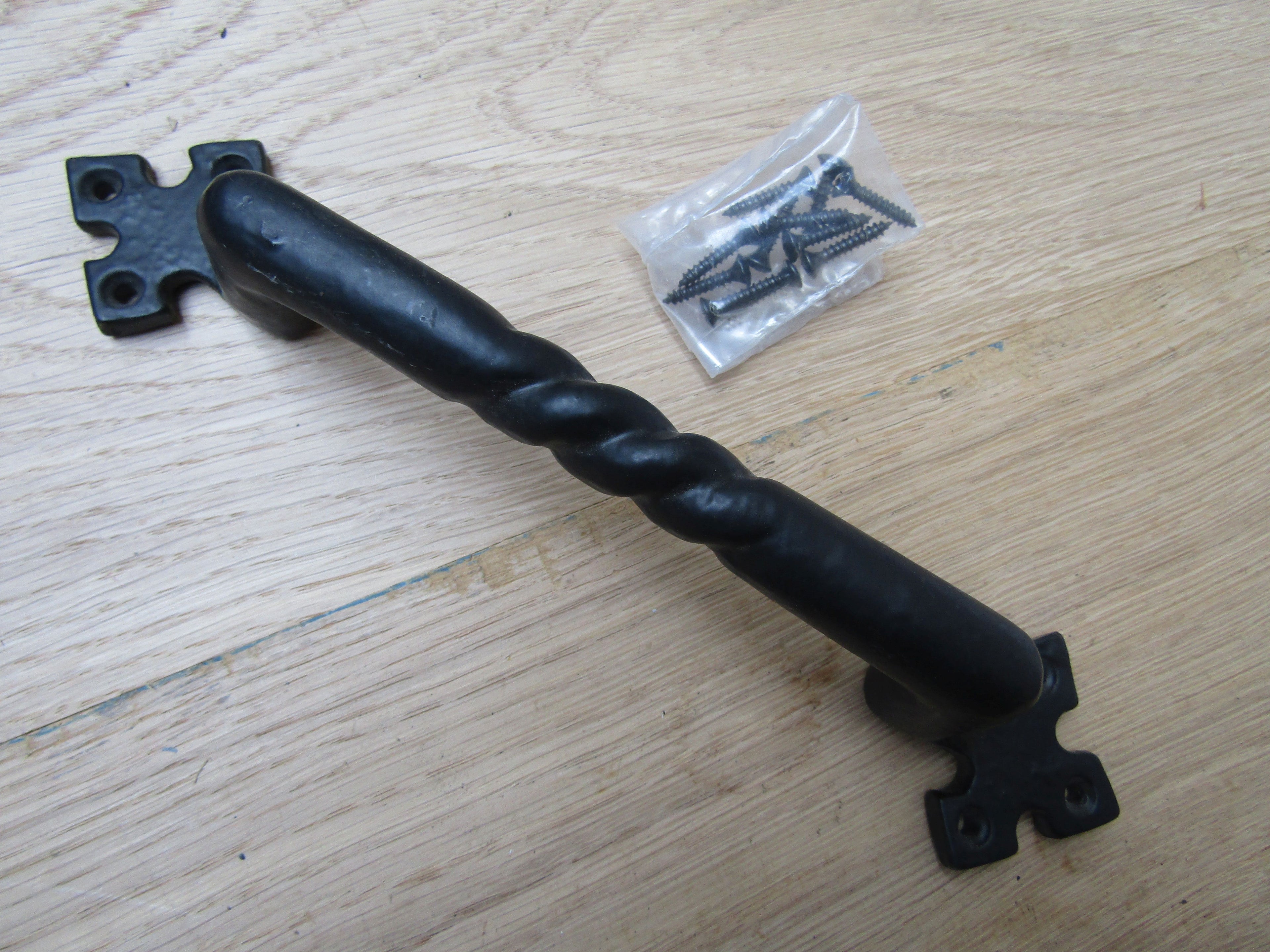 10inch Gothic Door Pull Handle Black Antique.