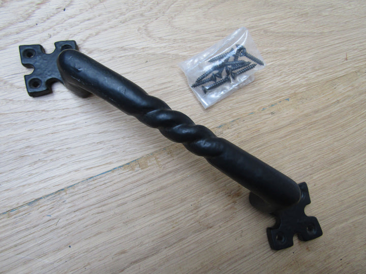 10inch Gothic Door Pull Handle Black Antique.