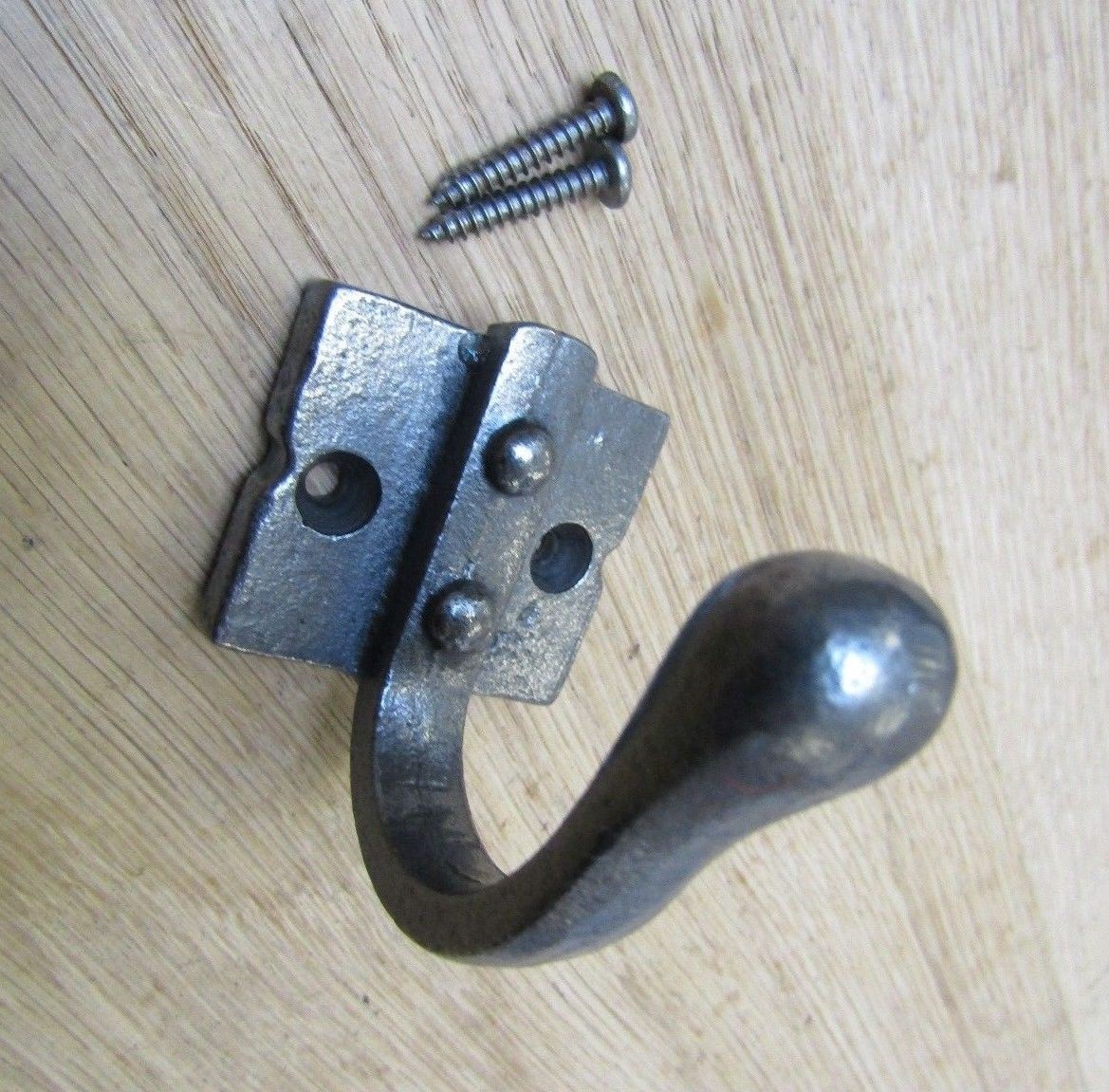 Pack of 5 Gothic Single Robe hook Antique Iron.