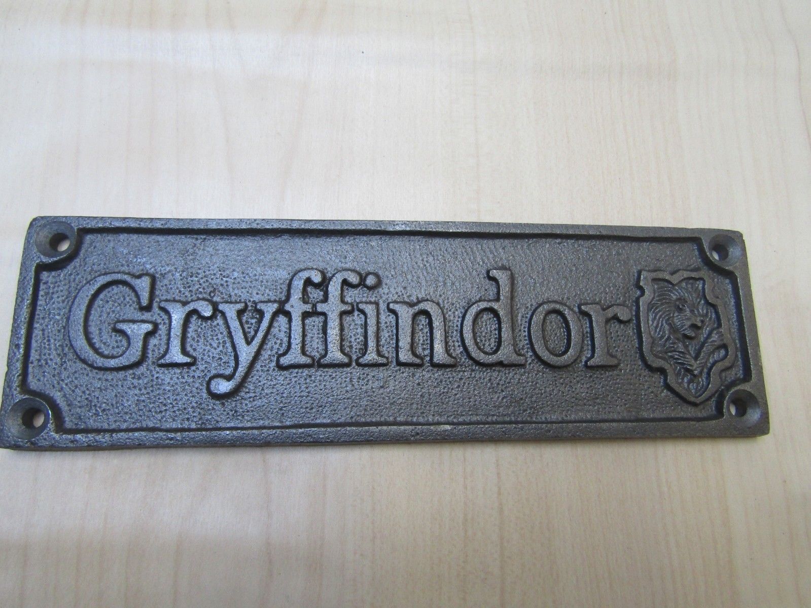 Cast Iron Gryffindor Plaque.