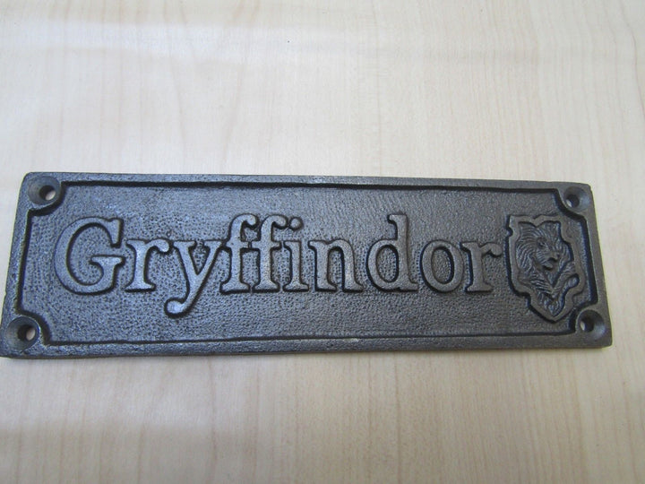 Cast Iron Gryffindor Plaque.