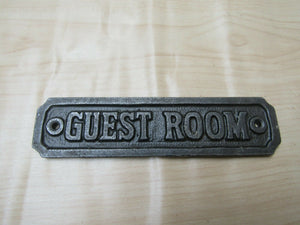 Cast Iron Guest Room Plaque.