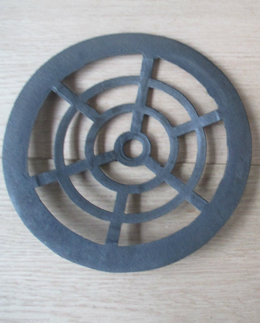 Rustic Cast Iron Gulley Gutter Lid Round Black 8inch.