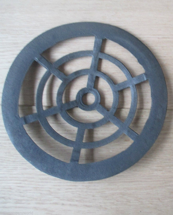 Rustic Cast Iron Gulley Gutter Lid Round Black 8inch.
