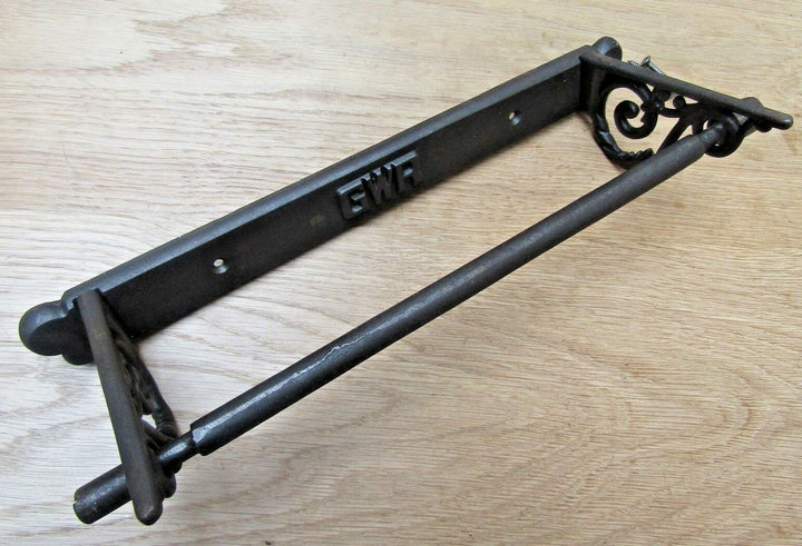 Cast Iron GWR Embossed Kitchen Roll Holder.