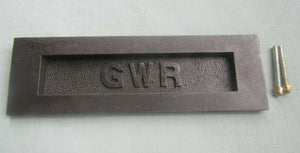 GWR 10inch Letter Plate Antique Iron.