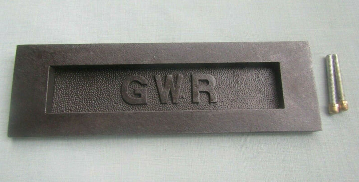 GWR 10inch Letter Plate Antique Iron.