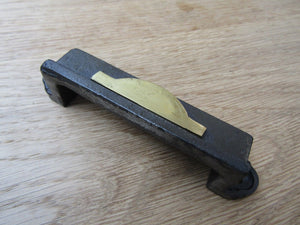 Cast Iron Rim Lock Keep Half Moon Brass + Iron davenport.