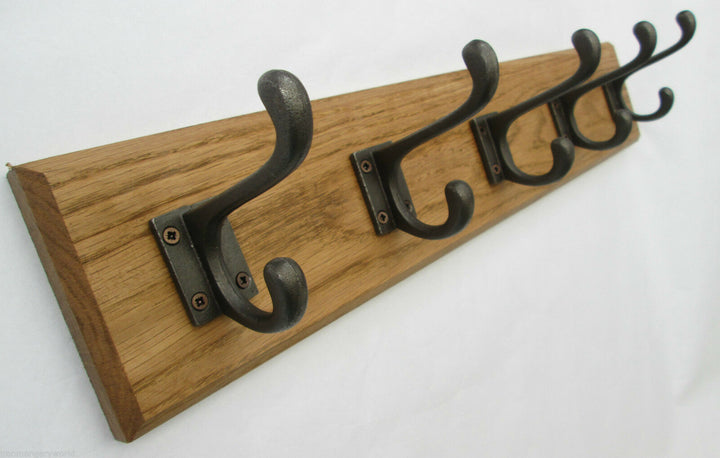 Antique Iron Hall Stand 10 Hook Coat Rail 108cm.
