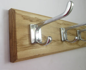 Polished Chrome Hall Stand 8 Hook Coat Rail 88cm