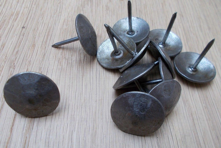 Pack of 10 Door Studs Hammered Steel Antique Iron.
