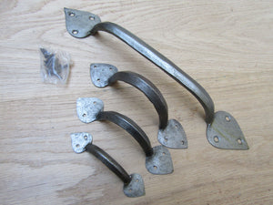 6inch Hand Forged Spear Leaf Pull Handle Antique Iron.