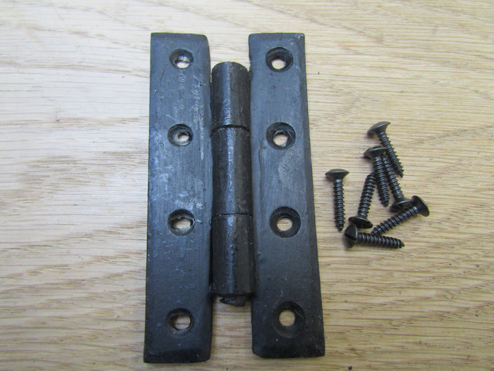 Pair of 4inch handforged Plain H Hinge.
