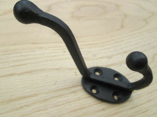 Hand Forged Coat Hook Black Wax.