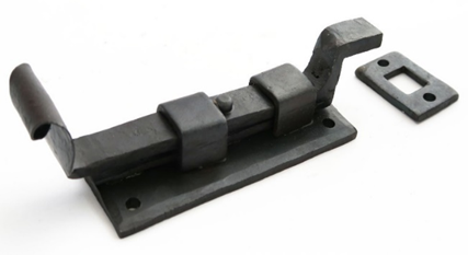 4inch Handforged Fishtail Necked Black Wax.